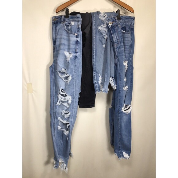 Lot Of 4 American Eagle Jegging Jeans Womens Stretch Distressed Sz 4 Short - Picture 1 of 16